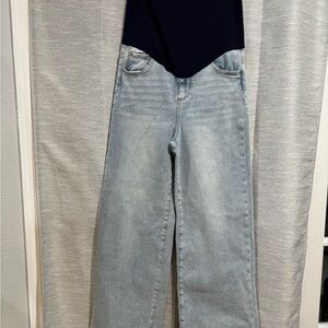 Pinkblush Light Blue High-Rise Wide Leg Jeans